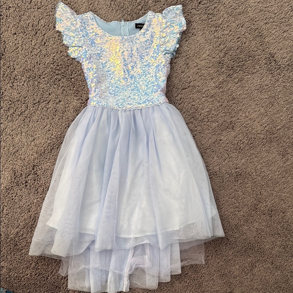 Sparkling Sequin Dress with Tulle Skirt